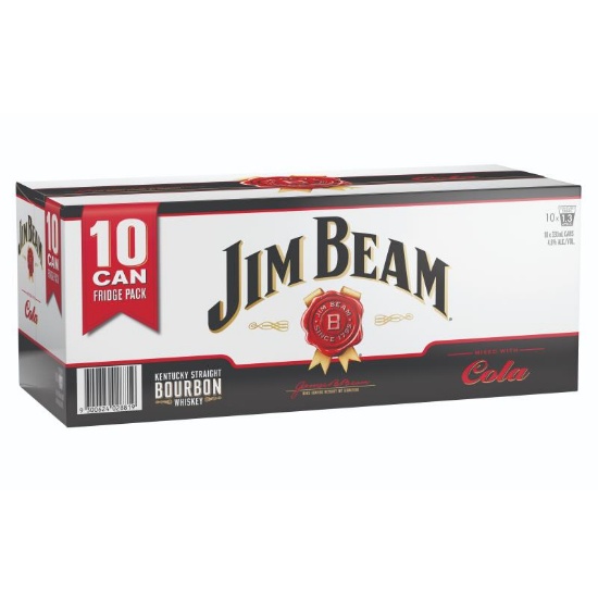 Picture of Jim Beam White & Cola 4.8% Cans 10x330ml