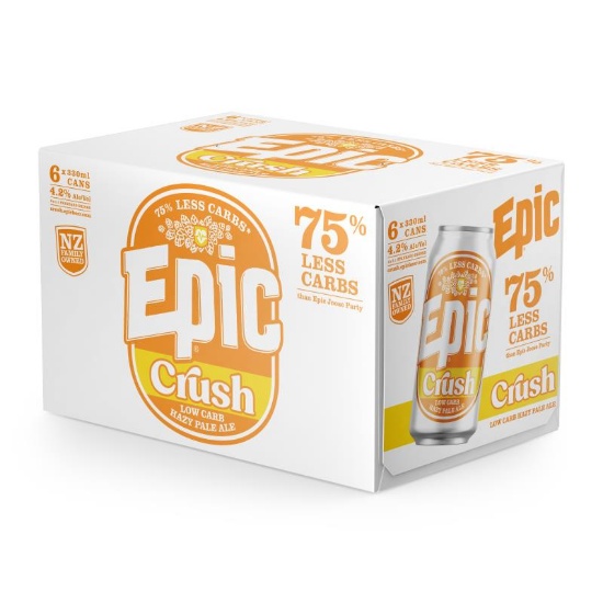 Picture of Epic Crush Low Carb Hazy Pale Ale Cans 6x330ml