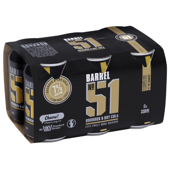 Picture of Barrel 51 & Cola 7% Cans 6x330ml