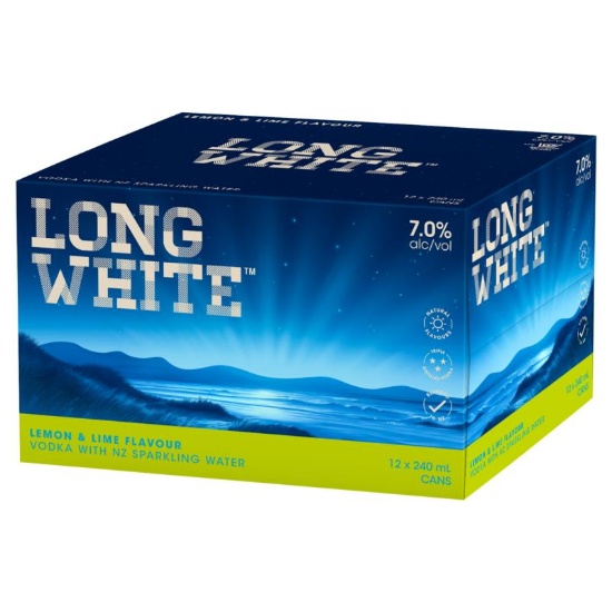 Picture of Long White Lemon & Lime 7% Cans 12x240ml