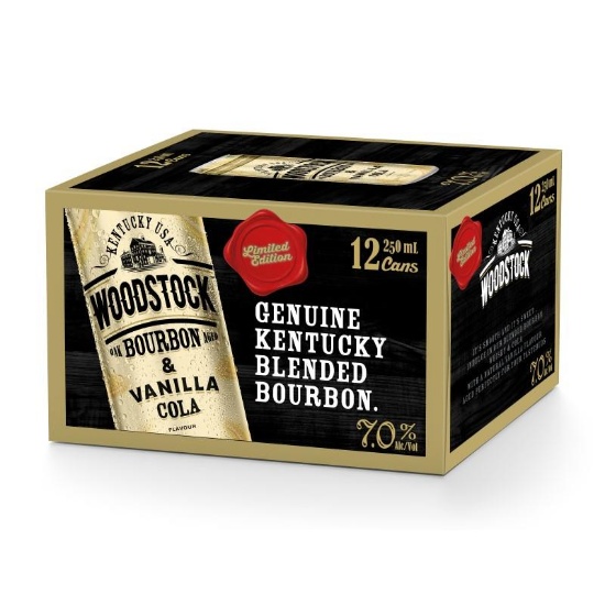 Picture of Woodstock & Vanilla Cola 7% Cans 12x250ml