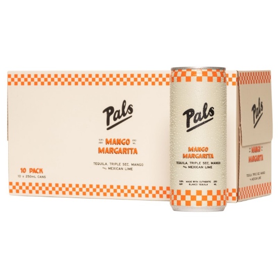 Picture of Pals Mango Margarita Tequila, Triple Sec & Lime 5.8% Cans 10x250ml